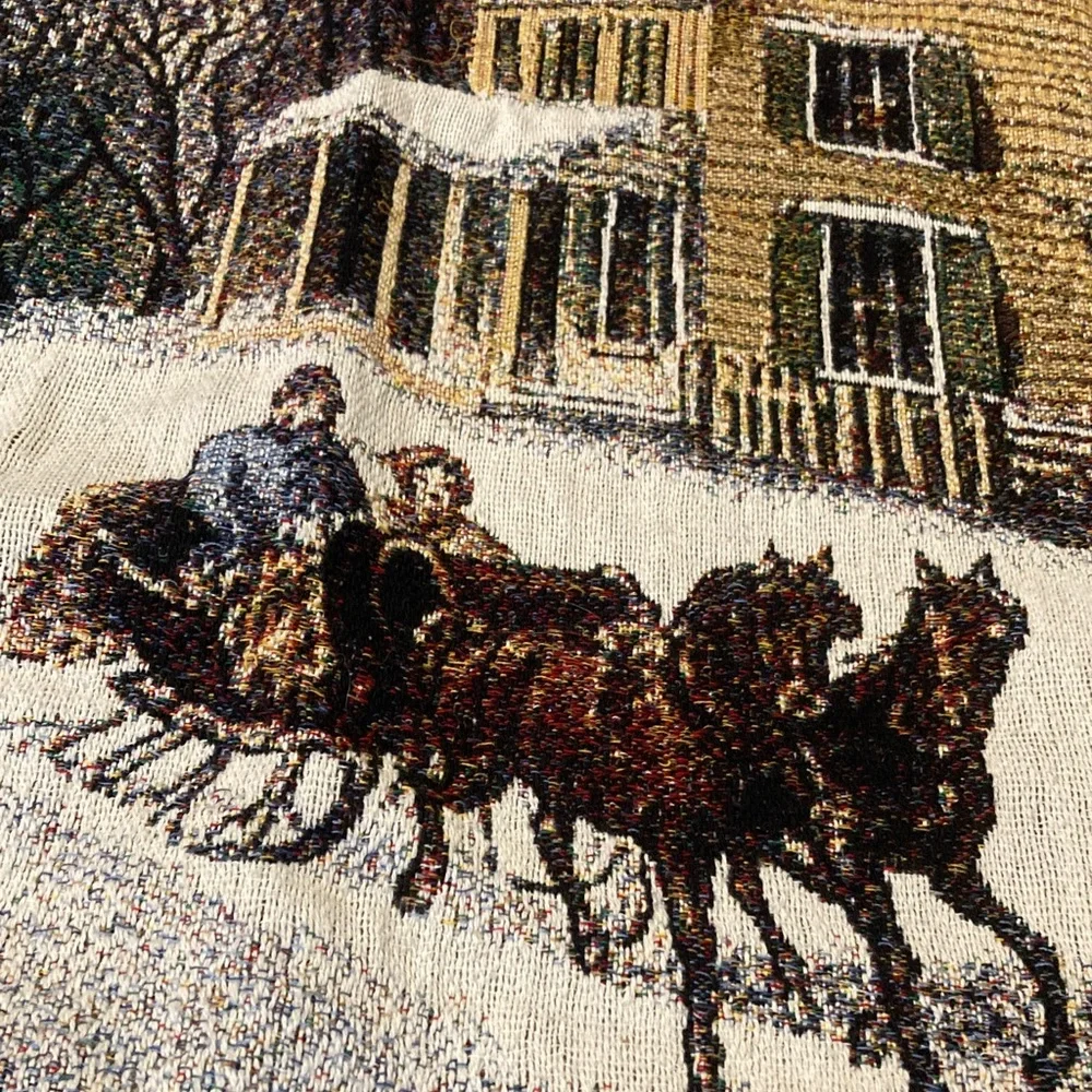 Winter Scene Tapestry Blanket